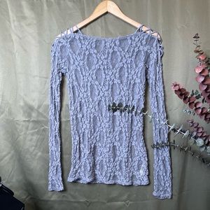 Lace long sleeve bodycon top